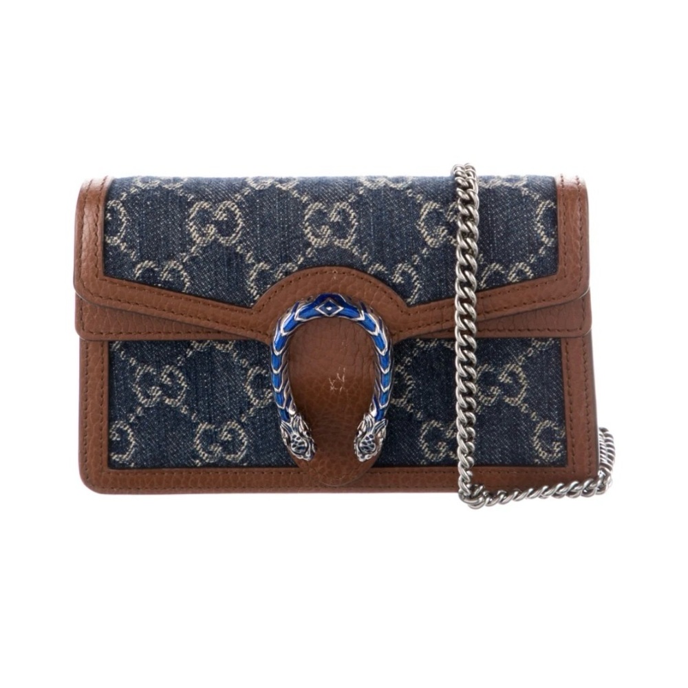 Gucci Brown and Blue Crossbody Bag